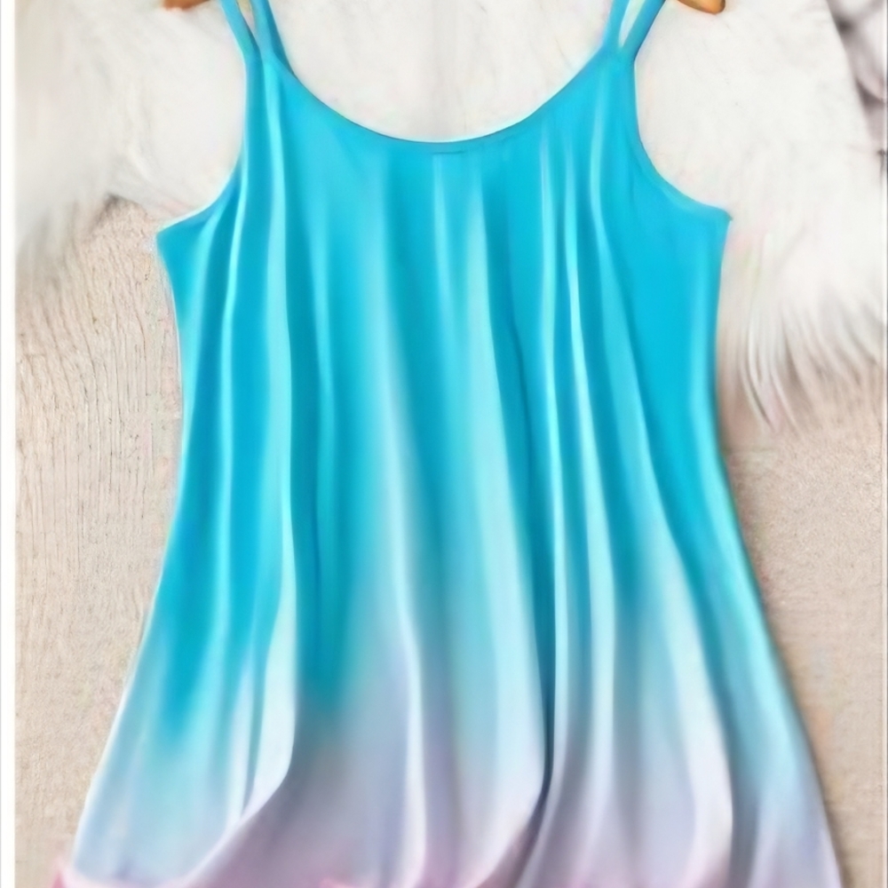 SHEIN Blue and Pink Ombre Tank Top - NWT
